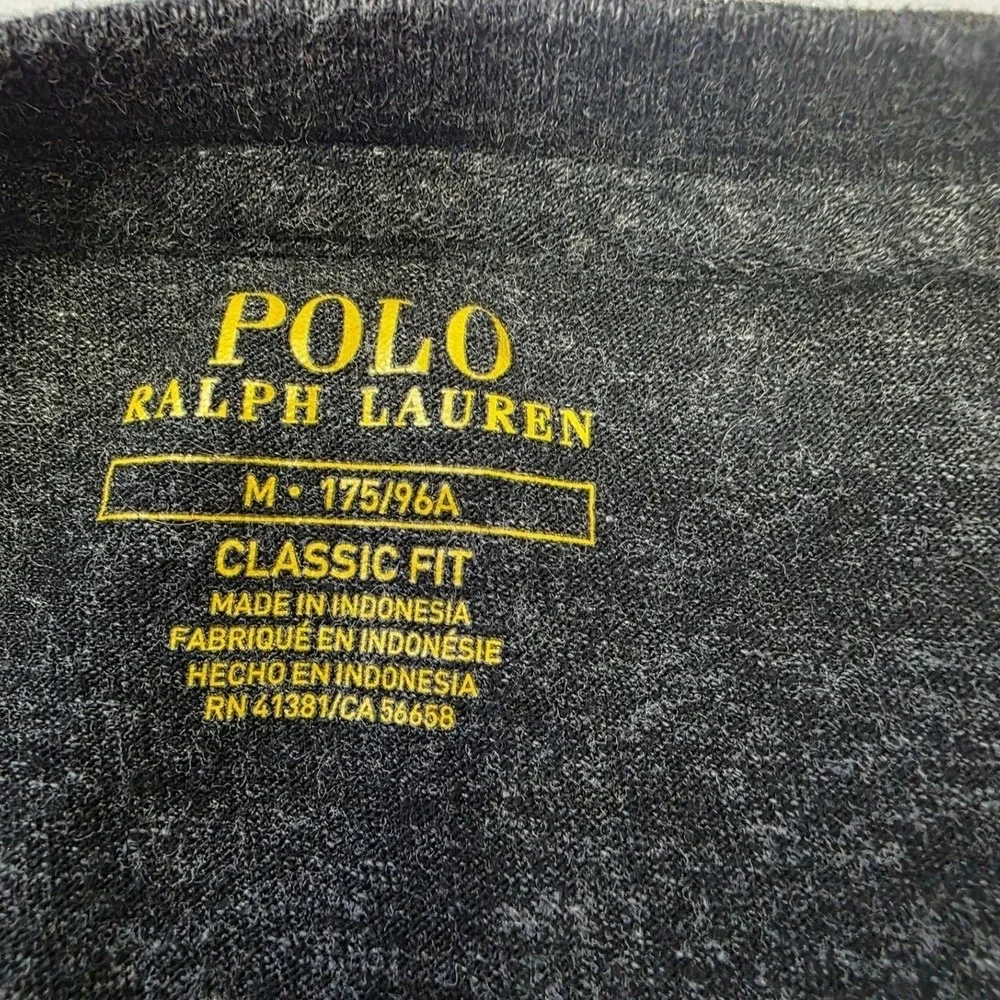 Polo Ralph Lauren‎ Mens Medium Classic Long Sleeve T-Shirt Gray Heather Cotton